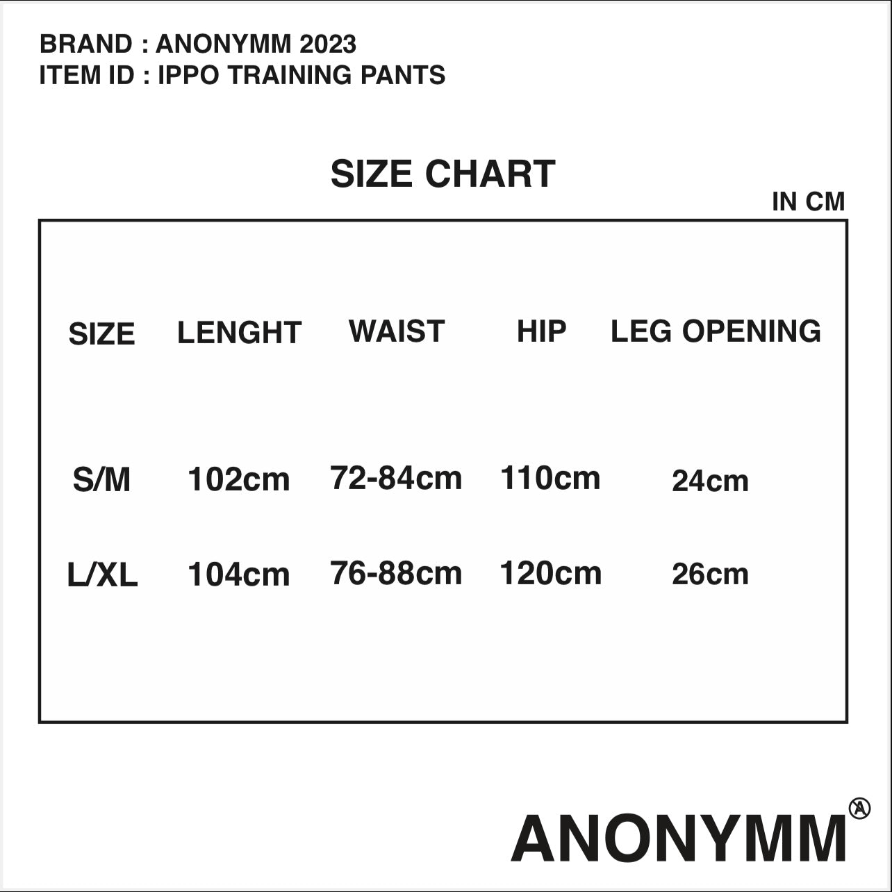 S/S23 IPPO TRAINING PANTS
