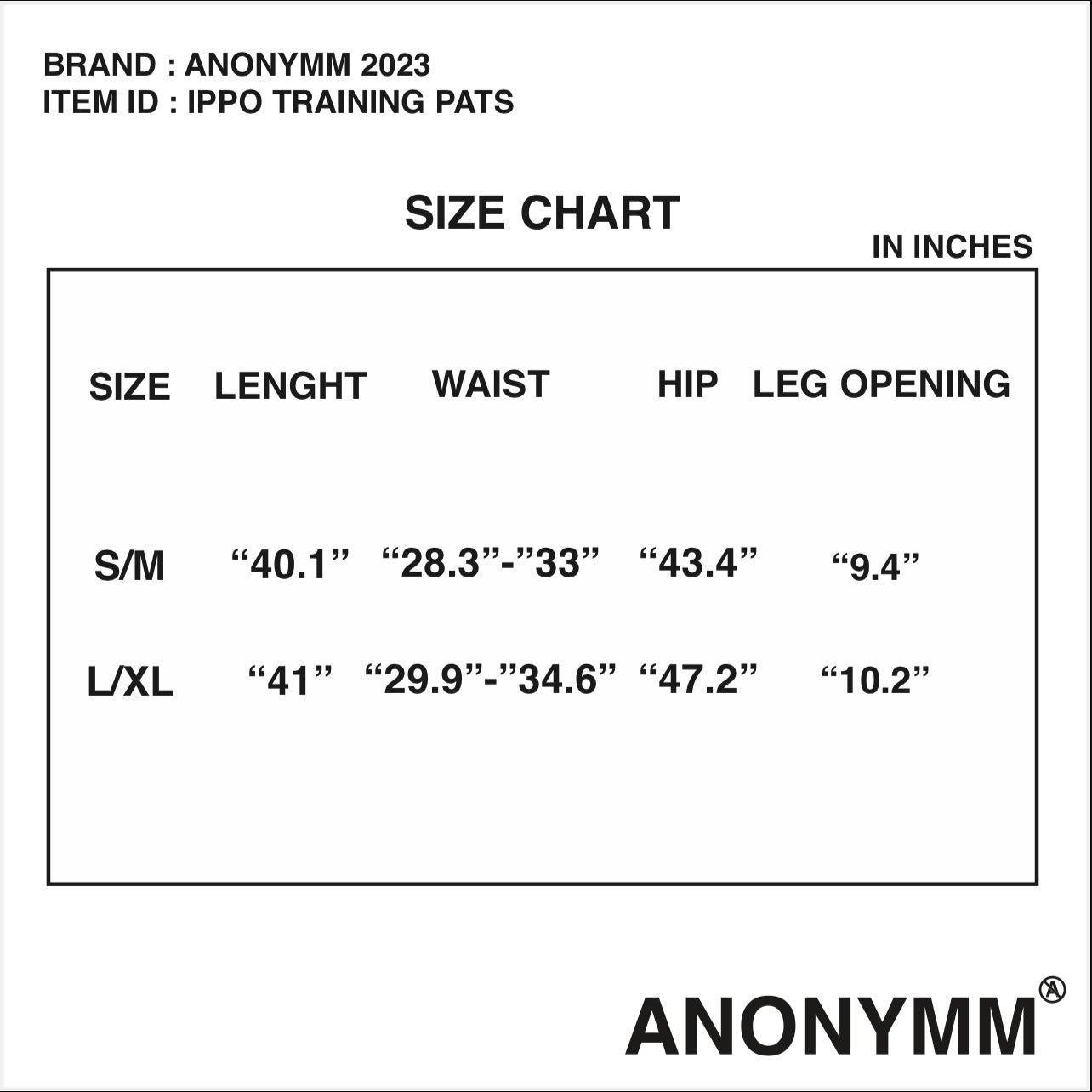 S/S23 IPPO TRAINING PANTS