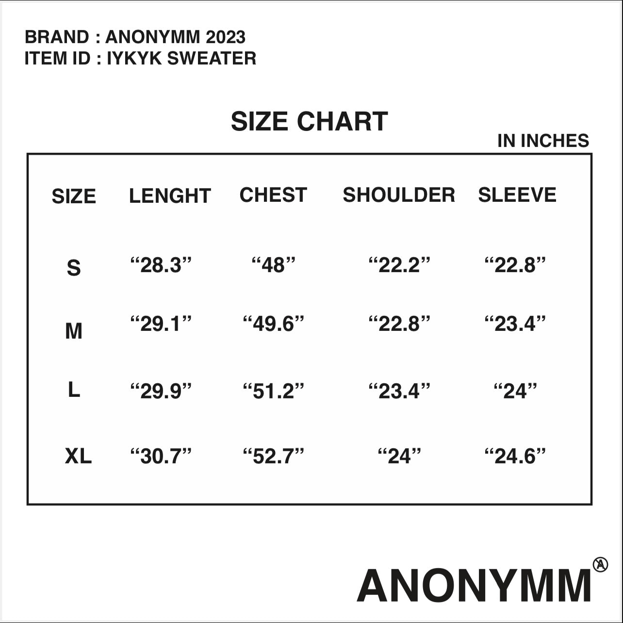 FW/23 IYKYK SWEATER