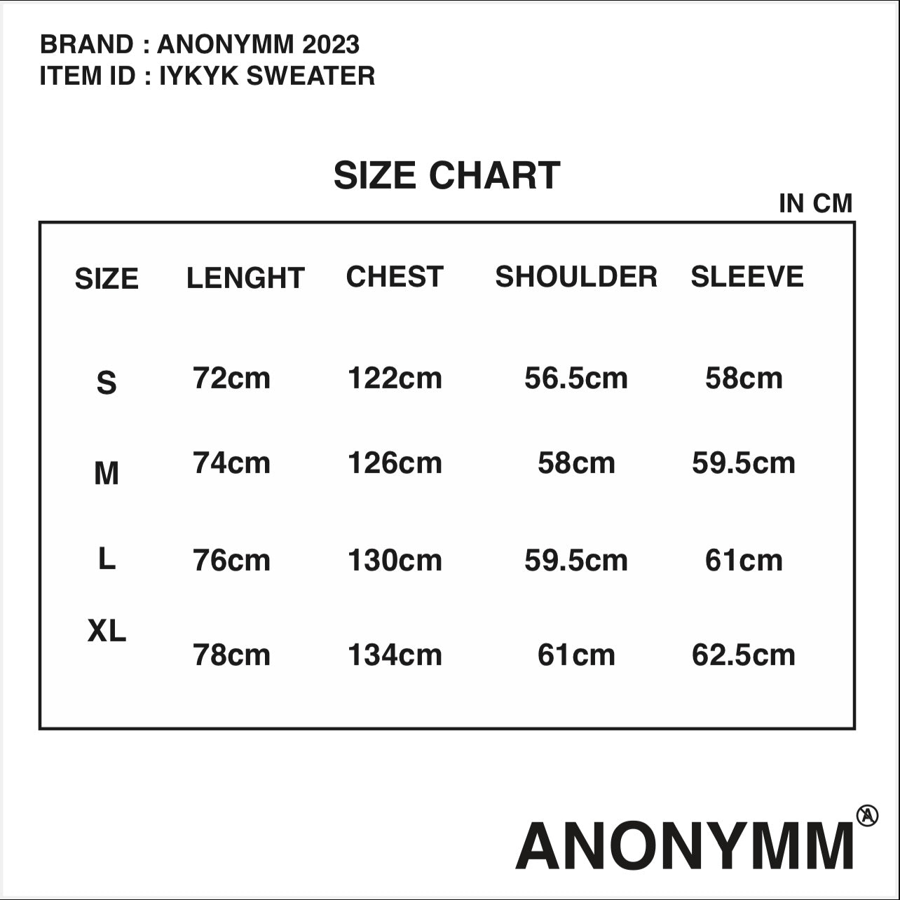 FW/23 IYKYK SWEATER